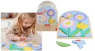 Zabawki interaktywne dla dzieci - FP WOOD PUZZLE UKLADANKA KWIATY HXT97 - miniaturka - grafika 1