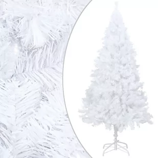 vidaXL Lumarko Sztuczna choinka o grubych gałązkach, biała, 120 cm, PVC 328426 - Choinki - miniaturka - grafika 1