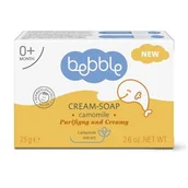 Kosmetyki kąpielowe dla dzieci - BEBBLE Mydło rumiankowe w kostce dla dzieci, 75g - miniaturka - grafika 1
