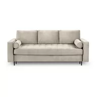 Sofy i kanapy - Beżowa aksamitna rozkładana sofa Milo Casa Santo - miniaturka - grafika 1