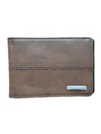 Portfele - Portfel męski Quiksilver Stitchy Tri-Fold brązowy - miniaturka - grafika 1