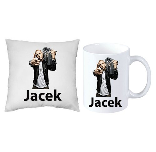 Eminem Raper ZESTAW PODUSZKA + KUBEK + IMIĘ