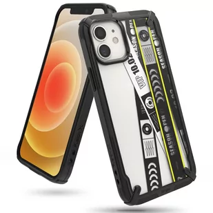 RINGKE Fusion X Design etui pancerny pokrowiec z ramką iPhone 12 mini czarny (Ticket band) (XDAP0018) XDAP0018 - Etui i futerały do telefonów - miniaturka - grafika 2