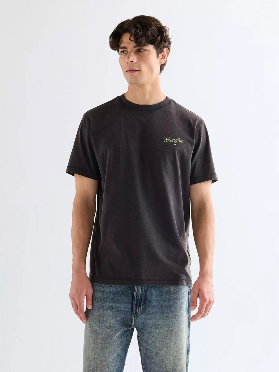 T-shirt męskie wrangler 112378003 czarny