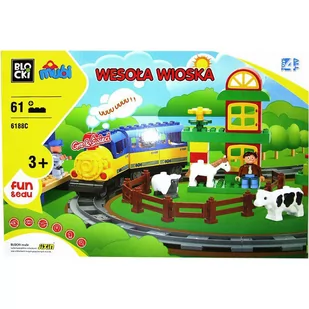 Blocki Klocki MUBI Wesoła wioska na baterie 61 elementów - Klocki - miniaturka - grafika 2