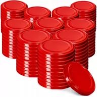 Pojemniki kuchenne - Metalowe wieczka do słoików Virbo 100 szt. 82mm czerwone - miniaturka - grafika 1