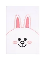 Notesy i bloczki - Line Friends Line Friends Line Friends Pluszowy Notes Notatnik A5 Króliczek Cony 5055918633982 - miniaturka - grafika 1