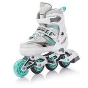 Rolki - Rolki Regulowane Meteor 4w1 Seasons Minth LED 2022 - 34-37 - miniaturka - grafika 1