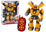 Roboty dla dzieci - Robot R/C dźwięk światło żółty Leantoys - miniaturka - grafika 1