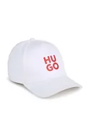 Czapki dla dzieci - HUGO czapka z daszkiem bawełniana dziecięca kolor biały z aplikacją - Hugo - miniaturka - grafika 1