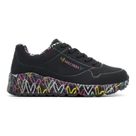 Buty dla dziewczynek - Skechers UNO LITE 314976L BKMT Czarny - miniaturka - grafika 1
