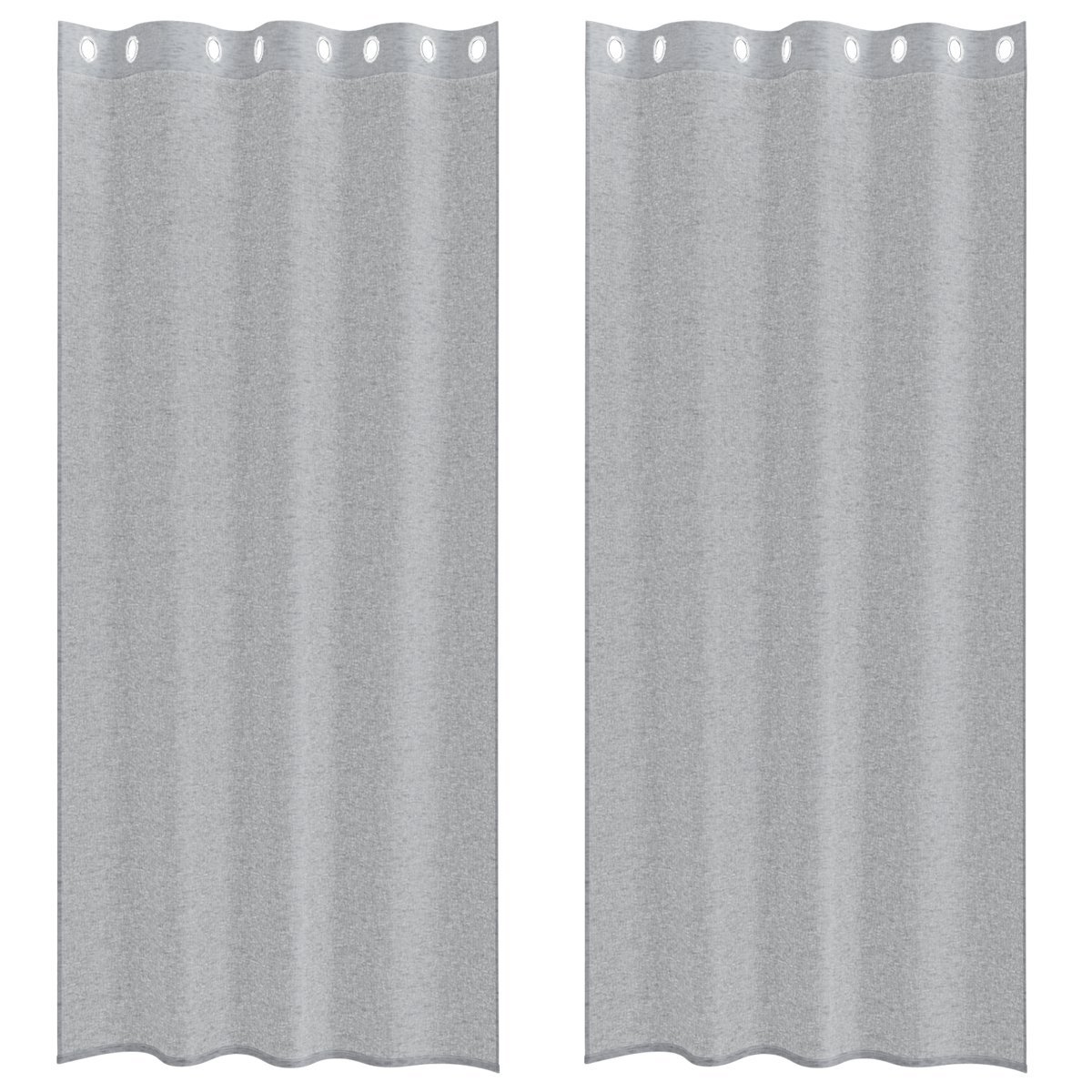 vidaXL Zasłony z zasłonami 2 pcs Ciemny szary 140 x 260 cm Poliester