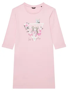 Guess Sukienka codzienna J3YK13 KA6W4 Różowy Regular Fit - Sukienki i spódniczki dla dziewczynek - miniaturka - grafika 1