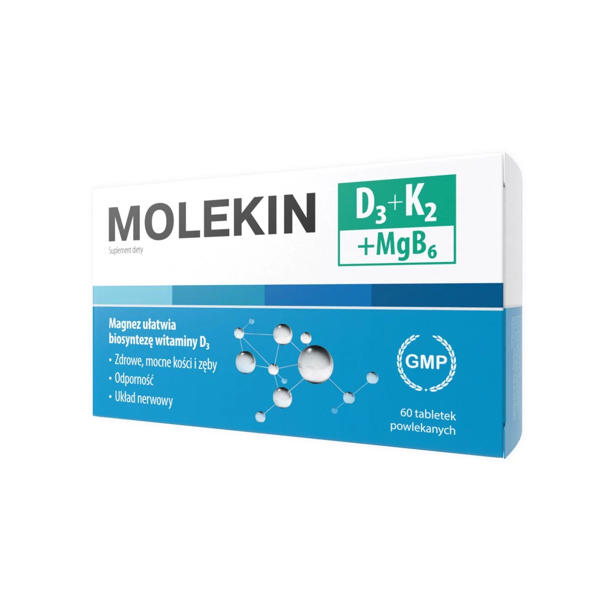 Molekin D3+K2+Mg+B6, 60 tabletek