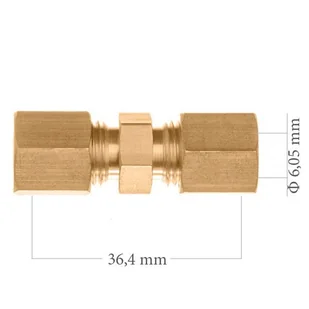 Lacznik DO Rury CU 6,00 MM L-153 - Przewody hamulcowe Lacznik DO Rury CU 6,00 MM L-153 - Przewody hamulcowe - miniaturka - grafika 1