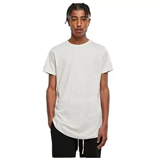 Urban Classics Męski T-Shirt Shaped Long Tee jednokolorowy, długi krój, męska koszula, dostępna w wielu różnych kolorach, rozmiary XS- 5XL, jasnoszary, S - Koszule męskie - miniaturka - grafika 1