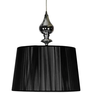 Candellux ZWIS dekoracyjna LAMPA wisząca OPRAWA Abażurowa DO salonu GILLENIA 31-21437 chrom Czarny - Lampy sufitowe - miniaturka - grafika 1