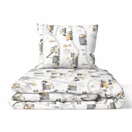 Pościel dla dzieci - ﻿POŚCIEL DZIECIĘCA BAWEŁNA 160x200 + 70x80 CERTYFIKAT - plac budowy żółty - miniaturka - grafika 1