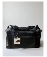 Torebki damskie - Torba podróżna turystyczna 50L, wodoodporna, z funkcją plecaka, czarna - miniaturka - grafika 1