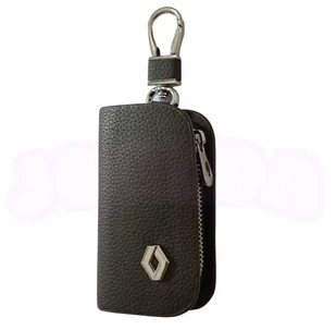SKÓRZANE ETUI na klucze RENAULT logo KLUCZYK brelok ELEGANCKI brąz - Etui na klucze - miniaturka - grafika 1