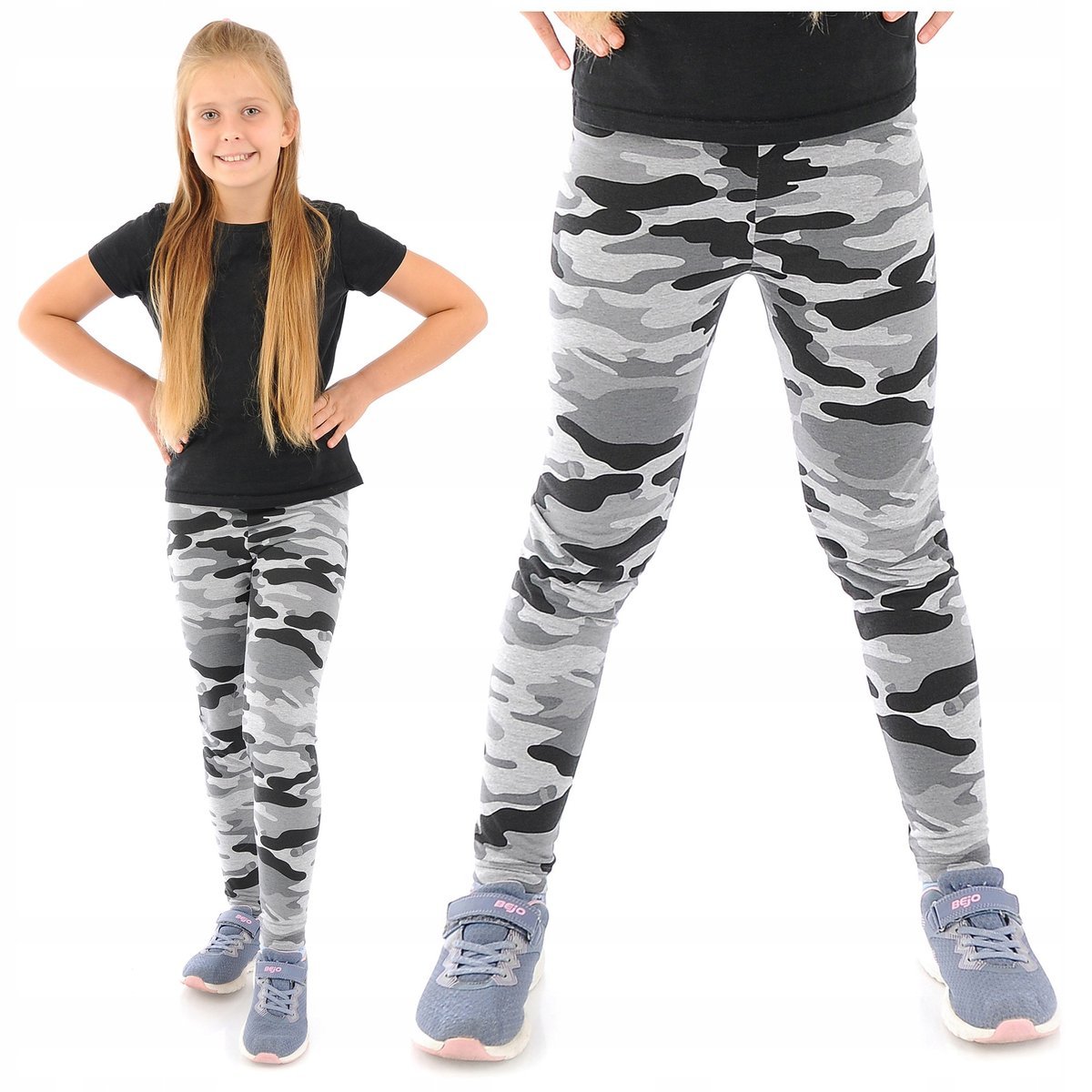 Legginsy dziecięce Klasyczne długie getry Produkt Polski Moro Szare 98