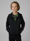 Bluzy dla chłopców - 4F Bluza sportowa regular z kapturem chłopięca - czarna 146/152 (10-12 lat) - miniaturka - grafika 1