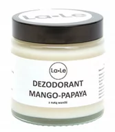 Dezodoranty i antyperspiranty unisex - La-le Dezodorant w kremie Mango Papaya w szkle - miniaturka - grafika 1