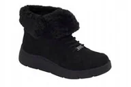 Botki damskie - SCHOLL DAMSKIE CZARNE BOTKI Z KOŻUCHEM ZE SKÓRĄ 36 T_A - miniaturka - grafika 1