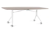 Biurka - Biurko składane Carl Table - Biały - Stelaż i Blat - 200x100 cm - YZ-14 Beżowy - miniaturka - grafika 1