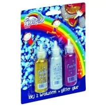 KW Trade Klej z brokatem Fiorello 3 kolory - Przybory szkolne - miniaturka - grafika 2