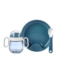 Miseczki i talerzyki dla dzieci - Mepal Zestaw obiadowy dziecięcy Mio Deep Blue 108040014600 3 szt. - miniaturka - grafika 1