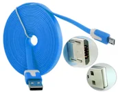 Kable USB - Płaski Kabel Przewód Micro Usb Do Samsung Huawei Xiaomi Wytrzymały 1M - miniaturka - grafika 1