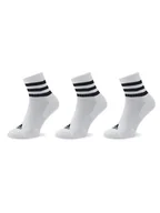 Skarpetki damskie - adidas Zestaw 3 par wysokich skarpet unisex 3S C Spw Mid 3P HT3456 Biały - miniaturka - grafika 1