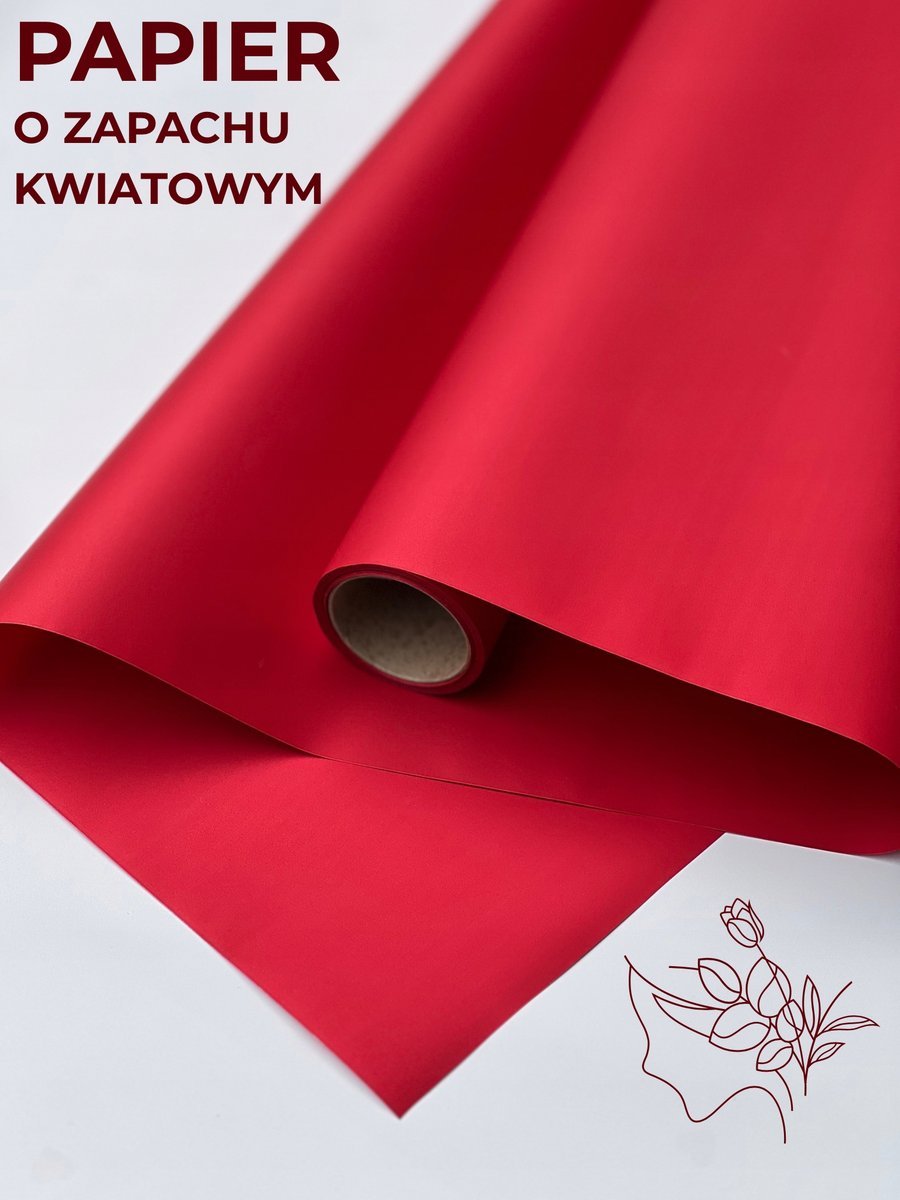 Papier do pakowania satynowa 50cmX9m Bordo 200