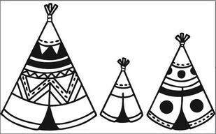Aladine Stempel, namioty Tipi - Scrapbooking - miniaturka - grafika 1