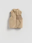 Kombinezony dla dzieci - Reserved - Dzianinowa kamizelka - beżowy - miniaturka - grafika 1
