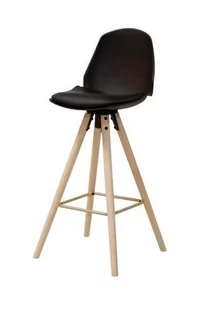 Actona Stołek barowy Oslo czarny wood - Taborety i hokery - miniaturka - grafika 1