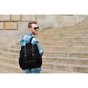 Plecaki - Duży plecak męski czarny PAOLO PERUZZI T-24-BL - miniaturka - grafika 1