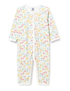 Śpiochy dla niemowląt - Petit Bateau Piżama Śpiąca Bez Stóp Dziewczynka, Biały Marshmallow/Multico, 12 miesi?cy - grafika 1