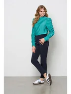 Bluzki damskie - Co Woman Bluzka "Evie" w kolorze turkusowym - miniaturka - grafika 1