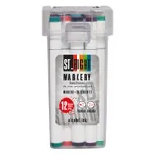 Markery permanentne - St. Majewski Markery do prac artystycznych 12 kolorów St.Right 5903235633478 - miniaturka - grafika 1