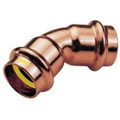 Łączniki, trójniki, kształtki - CONEX Łuk dwukielichowy 45 stopni 22mm B Press Gas - miniaturka - grafika 1