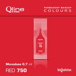 Jednorazowy pigment do makijażu permanentnego ust Bioevolution Red 750 Qline Pro 0,7ml monodose - Pozostałe akcesoria kosmetyczne - miniaturka - grafika 1