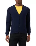 Swetry męskie - United Colors of Benetton Męski sweter kardigan M/L 1002u6653, ciemnoniebieski 016, XS - miniaturka - grafika 1