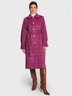 Płaszcze damskie - Custommade Płaszcz wełniany Isabel 999540835 Różowy Regular Fit - miniaturka - grafika 1