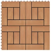 Podesty i deski tarasowe - VidaXL Lumarko Płytki tarasowe, 22 szt., 30 x 30 cm, 2 m, WPC, kolor tekowy 277804 VidaXL - miniaturka - grafika 1