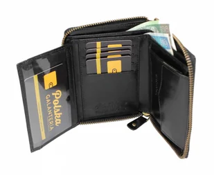 Portfel Skórzany Peterson Skóra Licowa Duży Pionowy Metalowy Suwak Jedno Skrzydełko Wewnątrz RFID 340 13 x 10 x 2 [cm] - Portfele - miniaturka - grafika 6