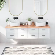 Szafki łazienkowe - Blat do łazienki, jasnobrązowy, 180x60x6 cm, lite drewno Lumarko! - miniaturka - grafika 1