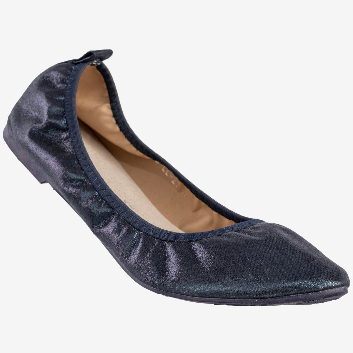 Baleriny Damskie Buty Wsuwane Baletki Lekkie Skórzana Wkładka Granatowe Goodin GD-LL-26 38 Granatowy