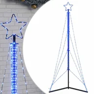 Ozdoby bożonarodzeniowe - vidaXL Lampki choinkowe, 483 niebieskich LED, 240 cm - miniaturka - grafika 1